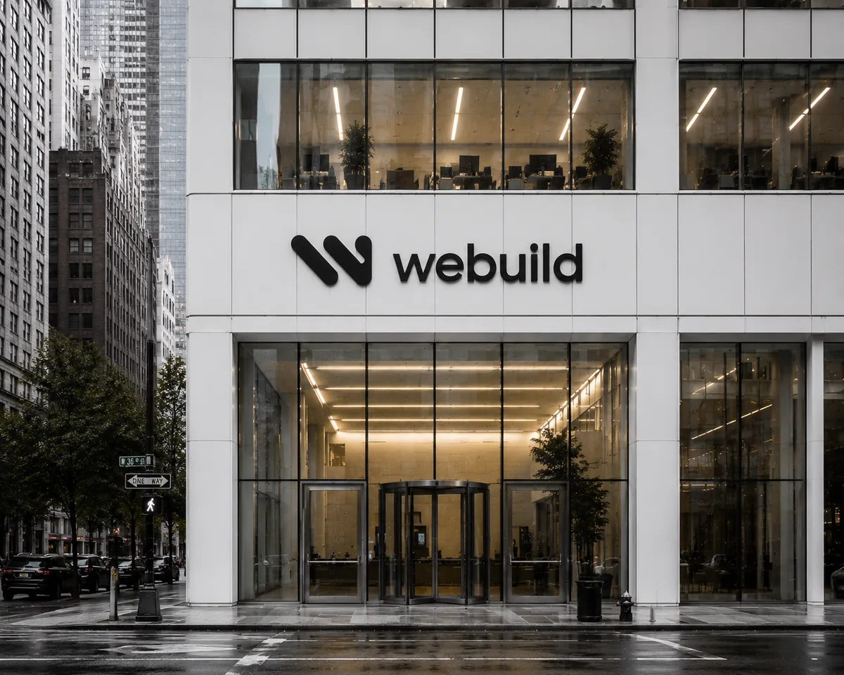 Webuild construction technology logo design and brand identity